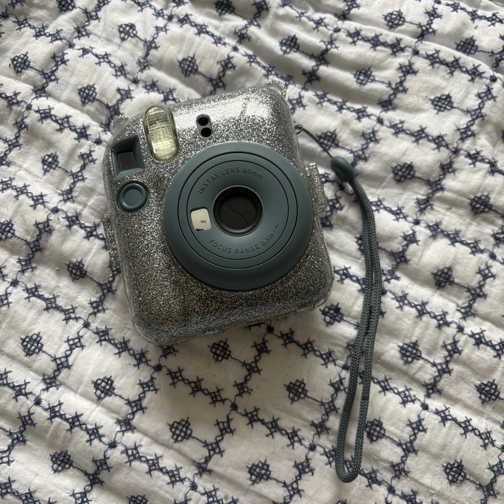 Instax Silver Glitter Camera